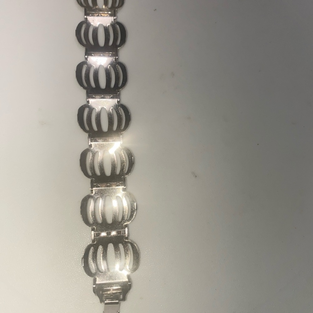 Source Unknown Silver and Black Bracelet